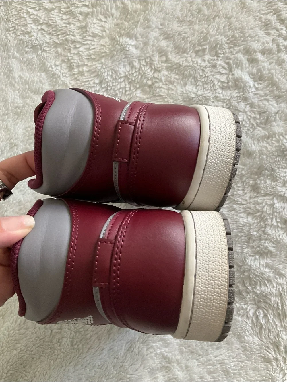 Nike High Top Sneakers in Maroon & Gray